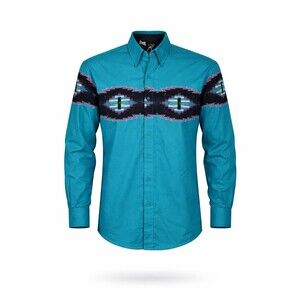 Vintage 90s ROPER Button Down Western Shirt Aztec Southwest Size 1X Tall, USA